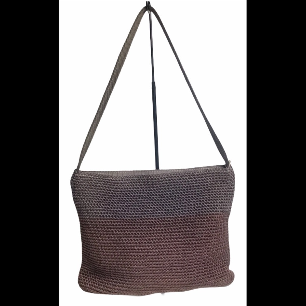 The Sak color block brown taupe crochet bag sp-01